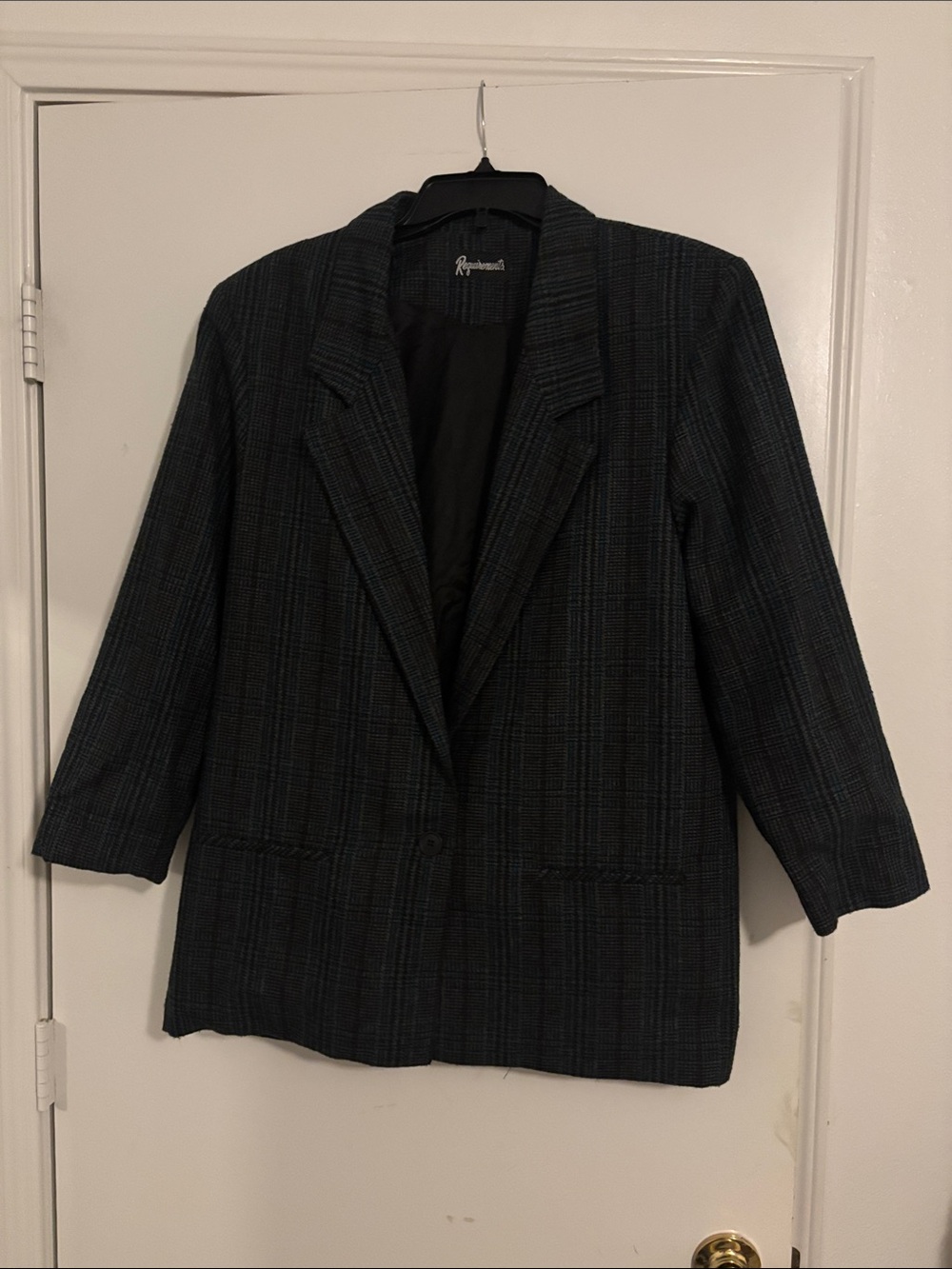 Requirements Dark Plaid Blazer
